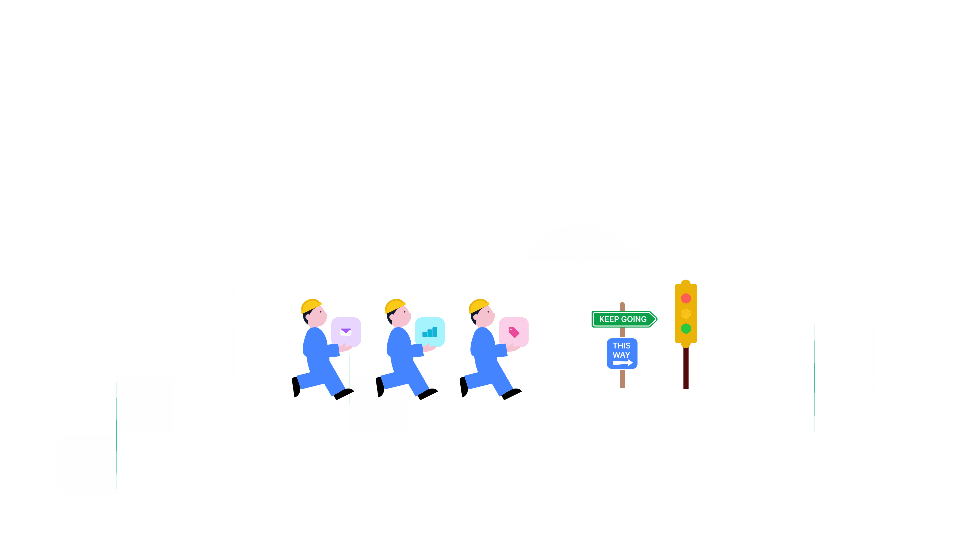 협업하는 사람들의 모습이 표현된 하단 일러스트레이션